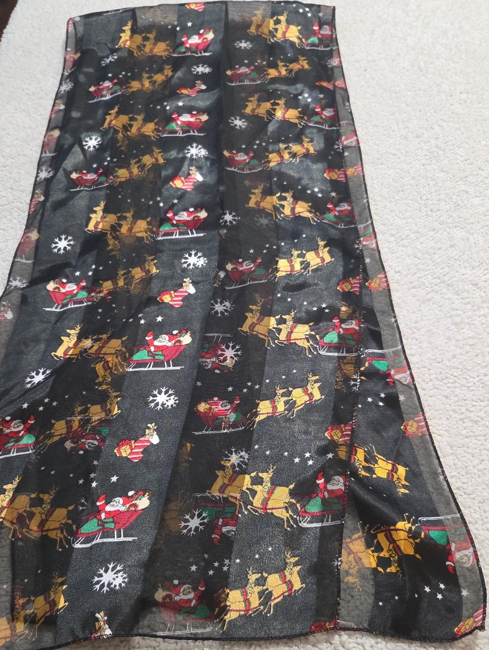 SILK FEEL CHRISTMAS SCARF